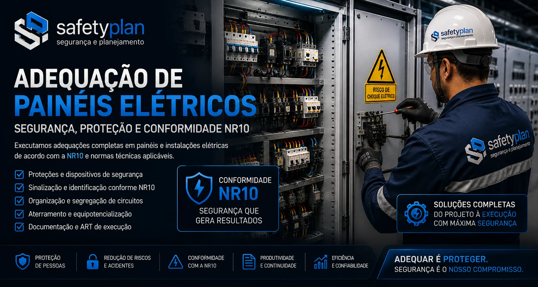 Adequação de painéis elétricos conforme NR10