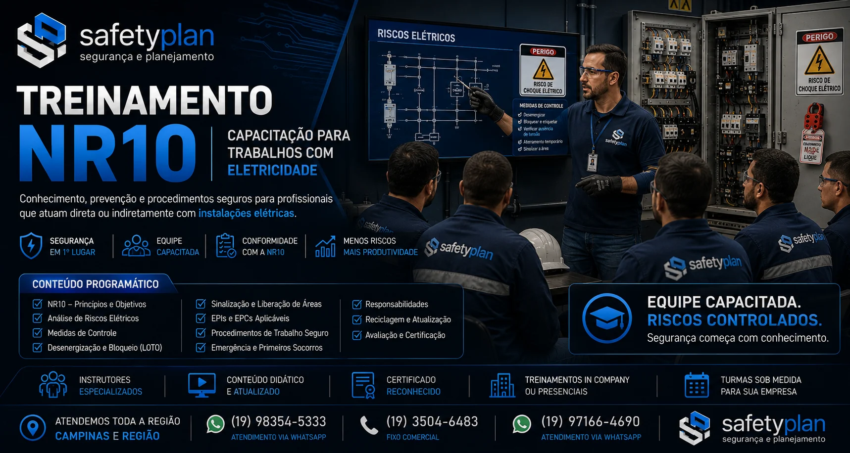 Treinamento e capacitação NR10 SafetyPlan