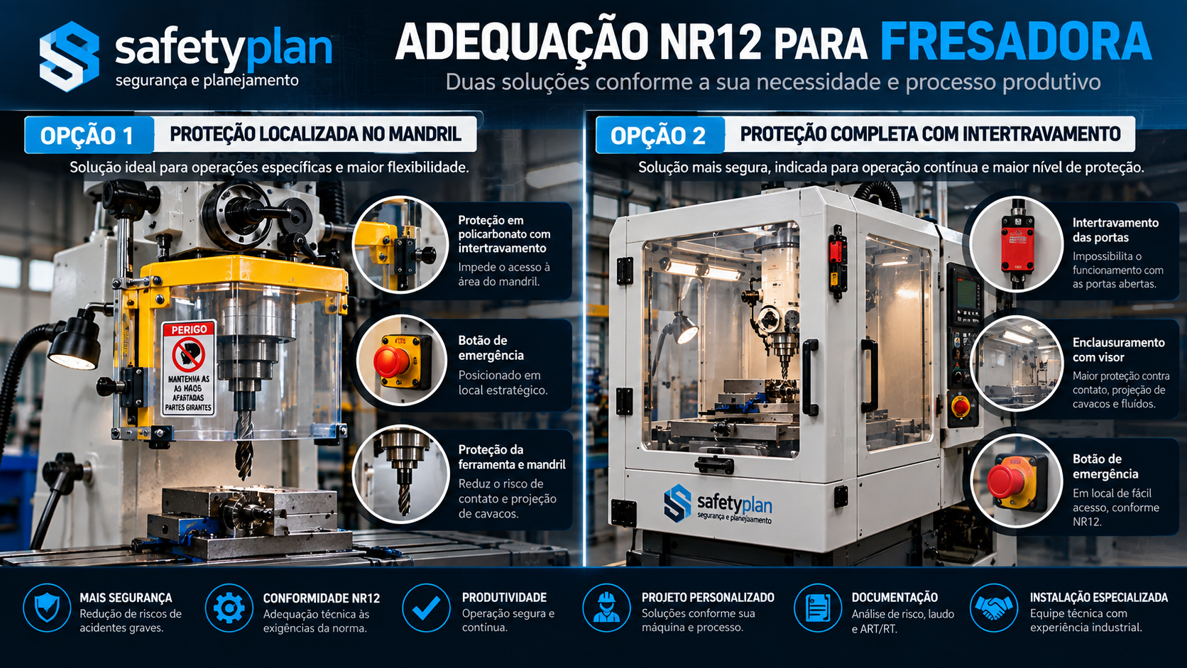 Adequação NR12 de Fresadora pela SafetyPlan