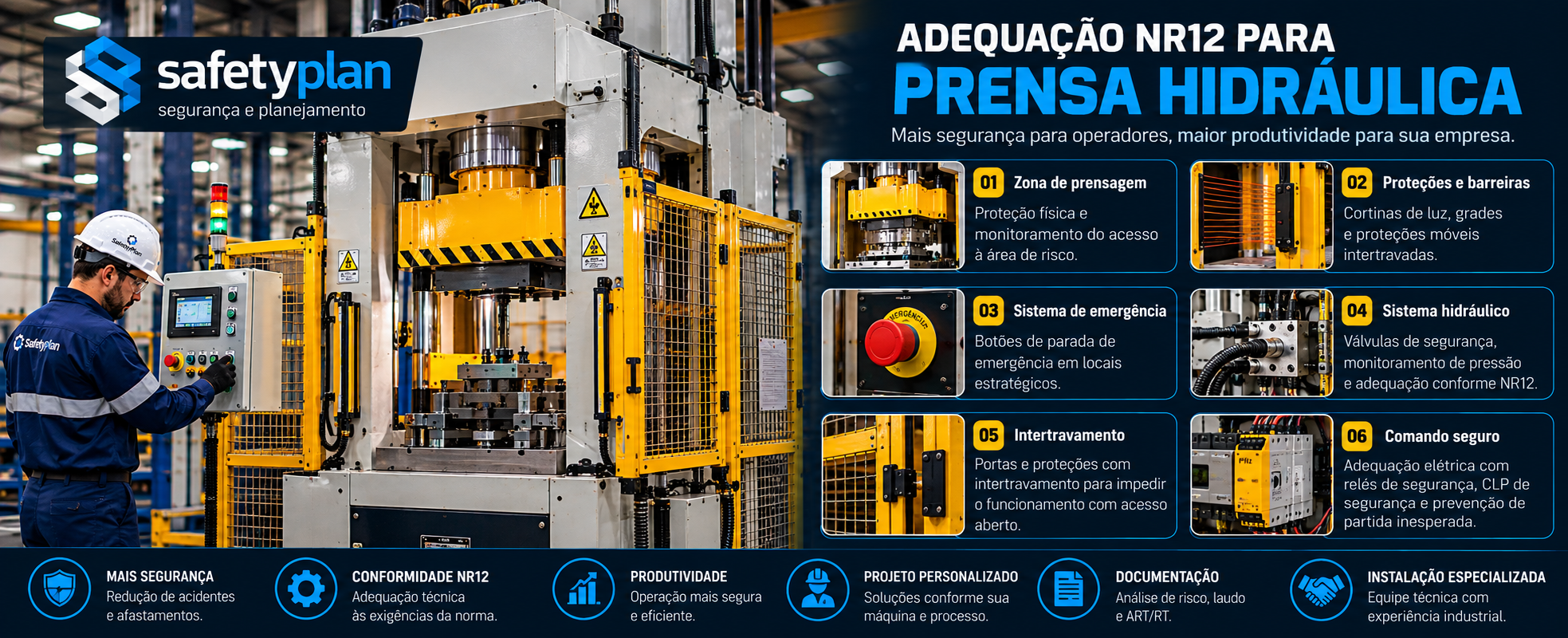 Adequação NR12 de Prensa Hidráulica pela SafetyPlan