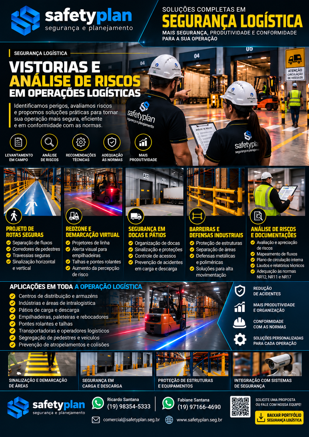 Capa do Portfólio SafetyPlan de Segurança Logística