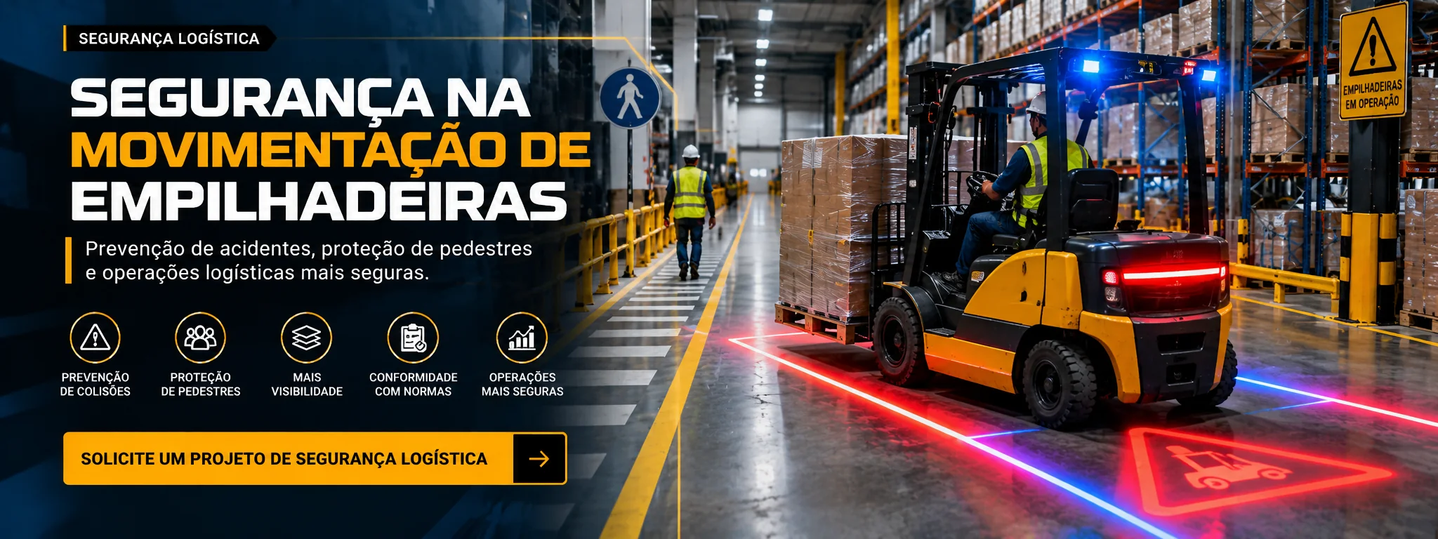 Segurança na movimentação de empilhadeiras