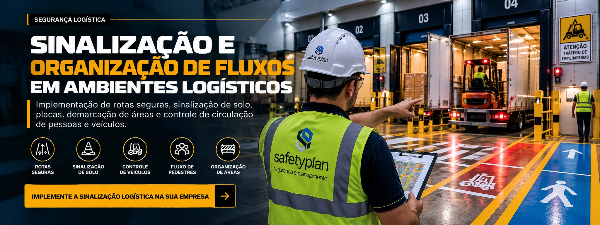 Sinalização e organização de fluxos logísticos