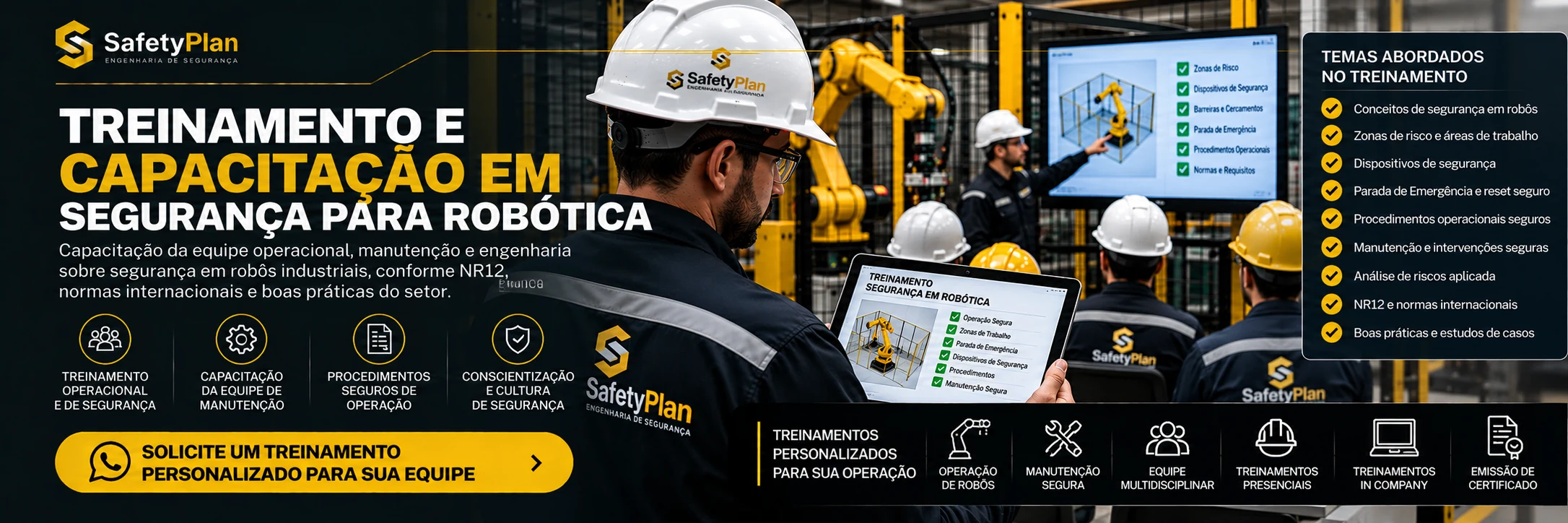 Treinamento e Capacitação em Segurança para Robótica em Indaiatuba - SafetyPlan