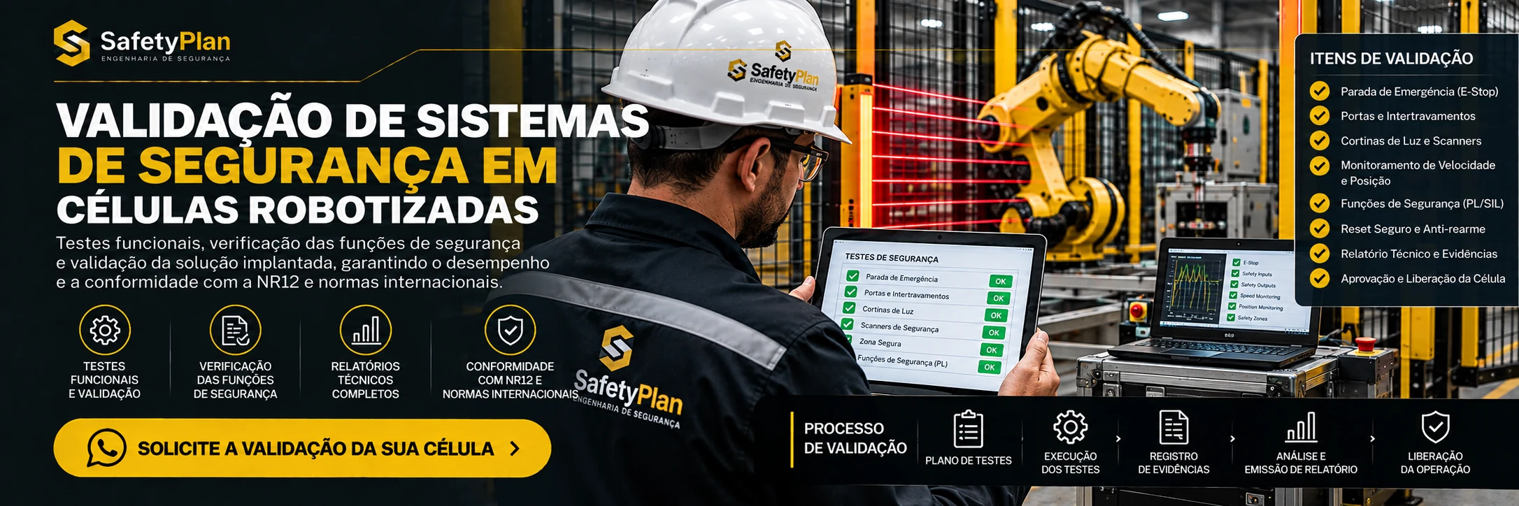 Validação de Sistemas de Segurança Robotizados em Sumaré - SafetyPlan